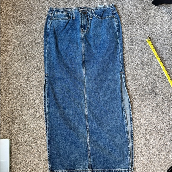 lei Dresses & Skirts - Vintage Low Rise Lei Blue Denim Maxi Skirt